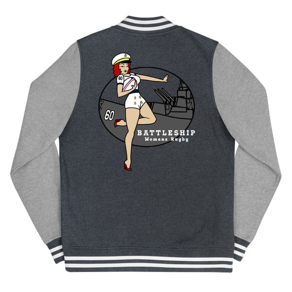 Battleship Women's Pin up Letterman Jacket - The Nutria Rodeo Trading Co.