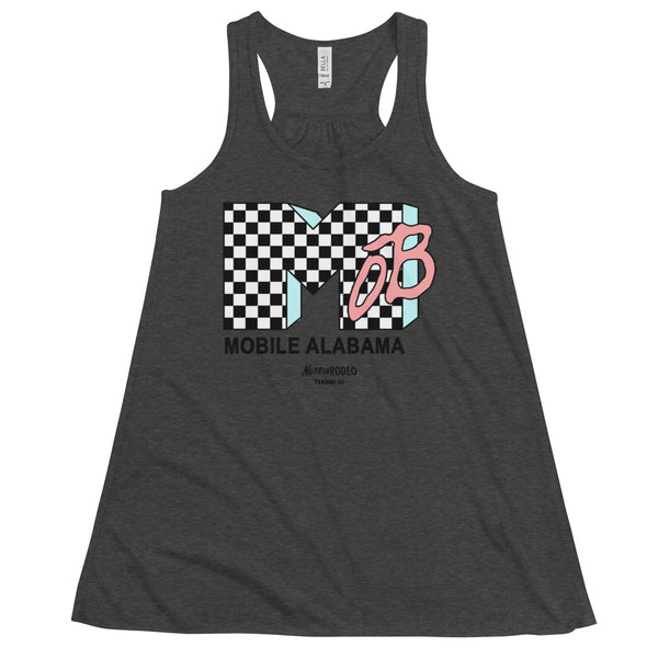 Women's I Want My MOB II Flowy Racerback Tank - The Nutria Rodeo Trading Co.