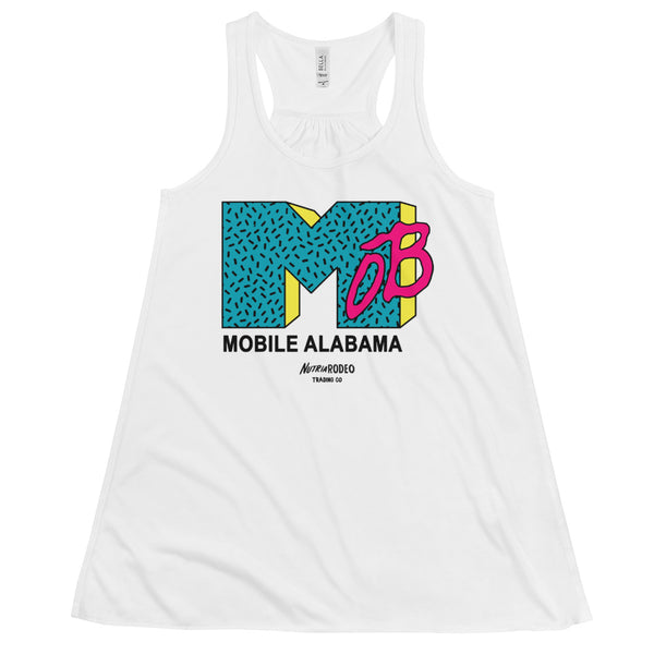 Women's I Want My MOB III Flowy Racerback Tank - The Nutria Rodeo Trading Co.