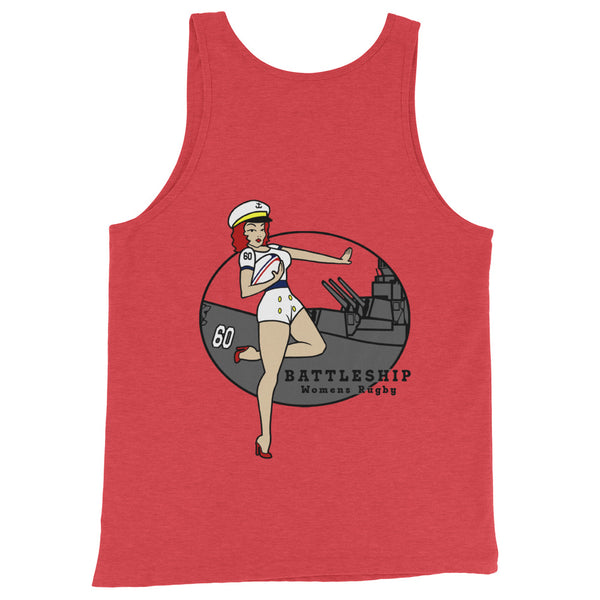 Battleship Women's Pin Up Tank Top - The Nutria Rodeo Trading Co.