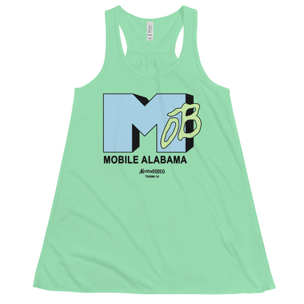 Women's I Want My MOB I Flowy Racerback Tank - The Nutria Rodeo Trading Co.