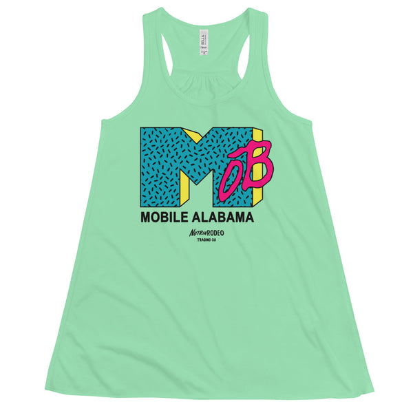 Women's I Want My MOB III Flowy Racerback Tank - The Nutria Rodeo Trading Co.