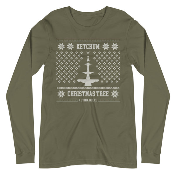 Ketchum Christmas Tree Long Sleeve Tee - The Nutria Rodeo Trading Co.