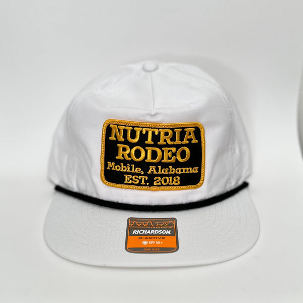 Nutria Rodeo Patch Rope Hat in White