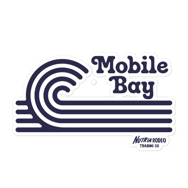 Mobile Bay Waves Sticker